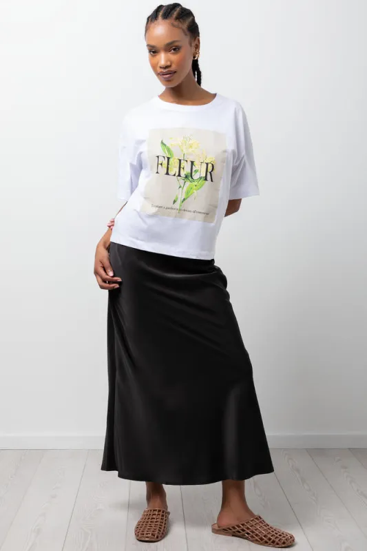 Satin Skirt Black sold by Ackermas