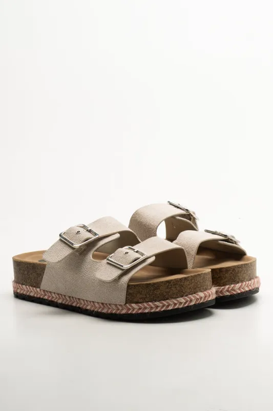 Rope Trim Sandals Natural sold by Ackermas