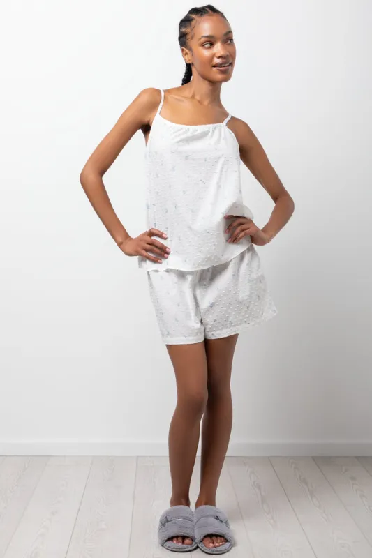 Cami And Shorts Pyjama Set White sold by Ackermas