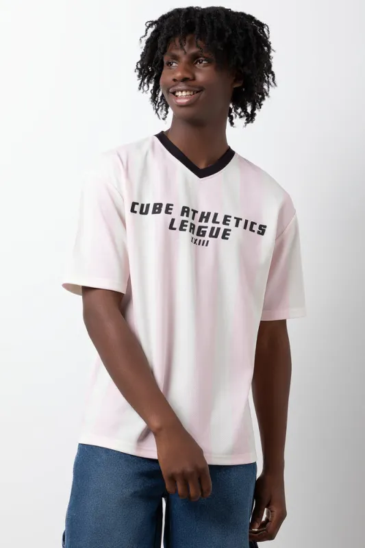 Soccer T-Shirt Pink sold by Ackermas