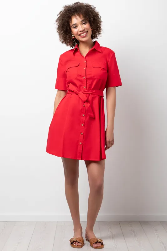 Red Shirt Dress Red sold by Ackermas