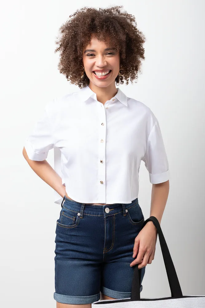 Ballerina Sleeve Shirt White sold by Ackermas