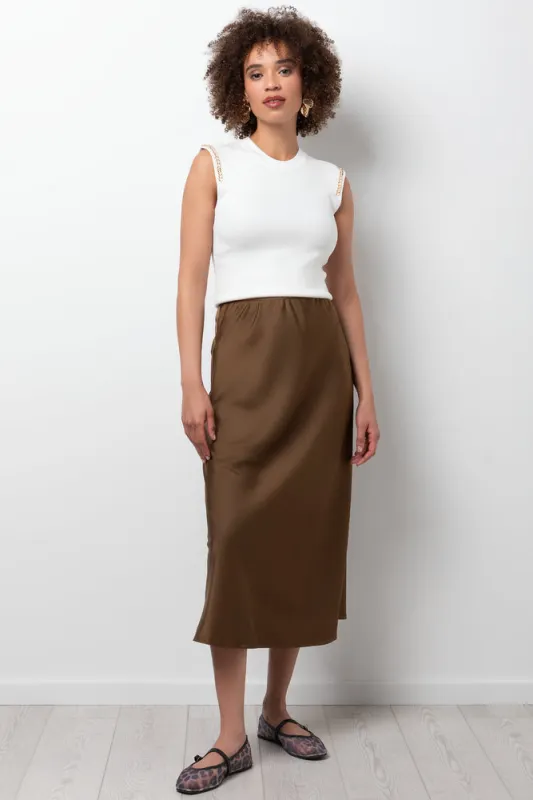 Satin Skirt Dark Green sold by Ackermas