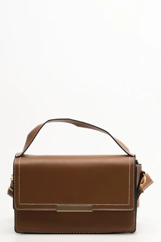 Top Handle Messenger Bag Tan sold by Ackermas