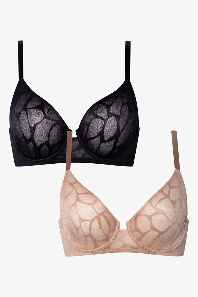 Mesh Underwire Bra Natural sold by Ackermas product image thumbnail 2