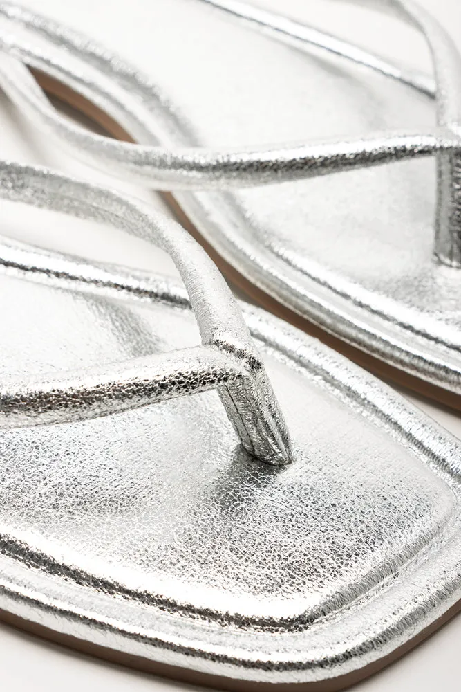 Thong Mule Sandals Silver sold by Ackermas product image thumbnail 3