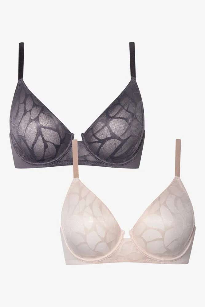 Mesh Underwire Bra Natural sold by Ackermas product image thumbnail 2