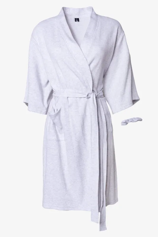 Waffle Gown  & Scrunchie Set Grey sold by Ackermas