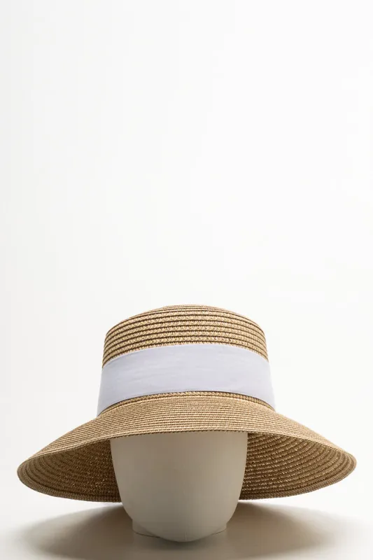 Narrow Brim Straw Hat Natural sold by Ackermas