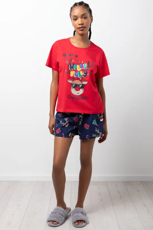 Christmas Pyjama Set Red sold by Ackermas