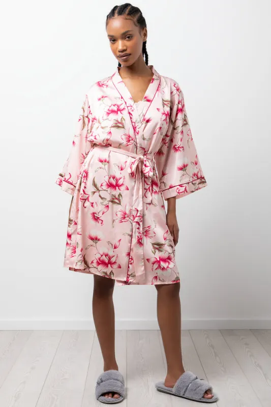 Floral Satin Gown Pink sold by Ackermas