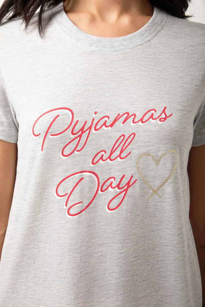 Pyjamas All Day Check Capri Pyjamas Pink sold by Ackermas product image thumbnail 4