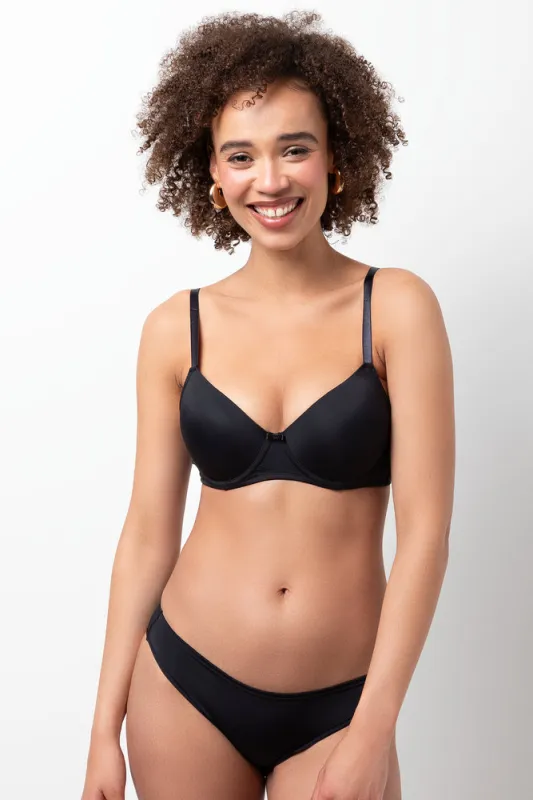 2 Pack Balconette Bras Black And Natural sold by Ackermas