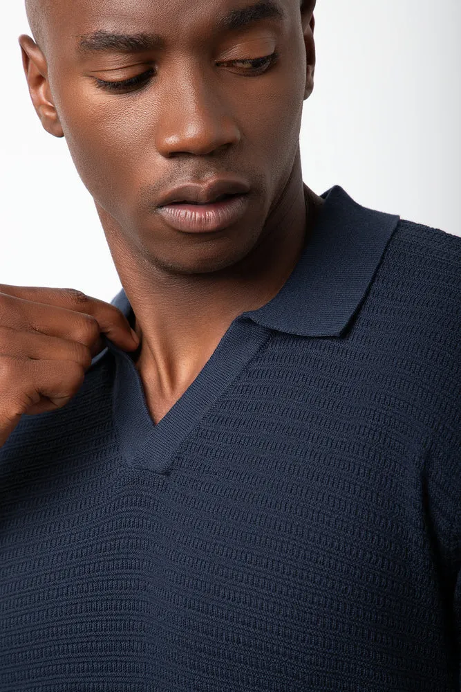 Knit Shirt Navy sold by Ackermas product image thumbnail 4