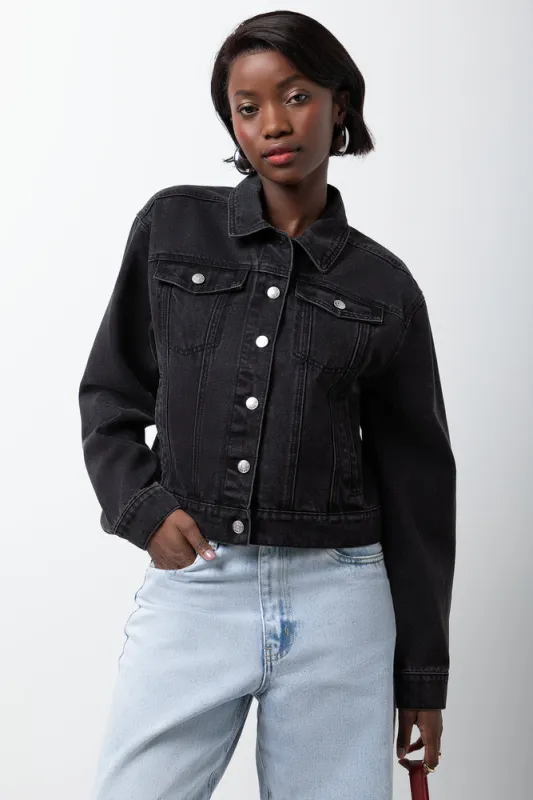 Denim Jacket Black sold by Ackermas