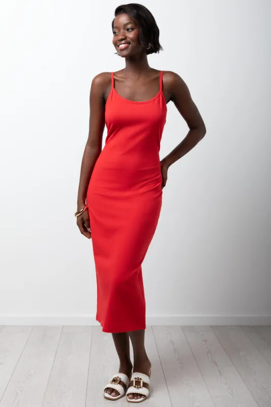 Strappy Bodycon Dress Red sold by Ackermas