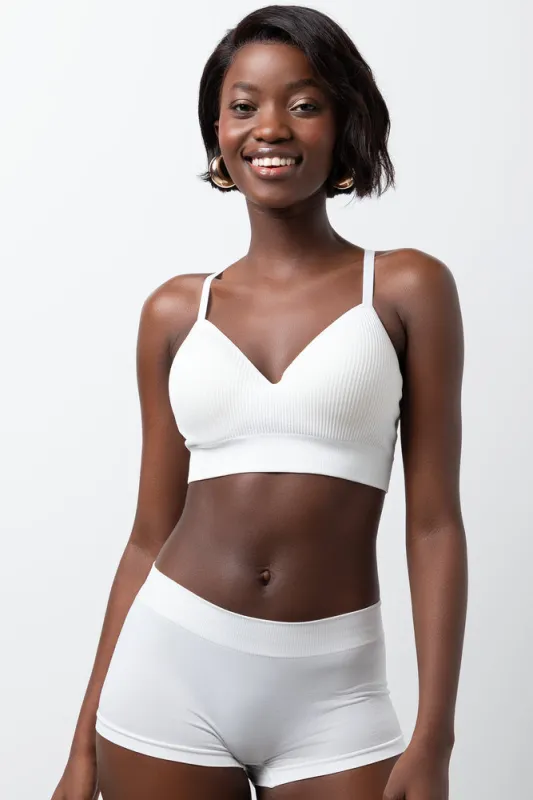 Seamfree Bralette White sold by Ackermas