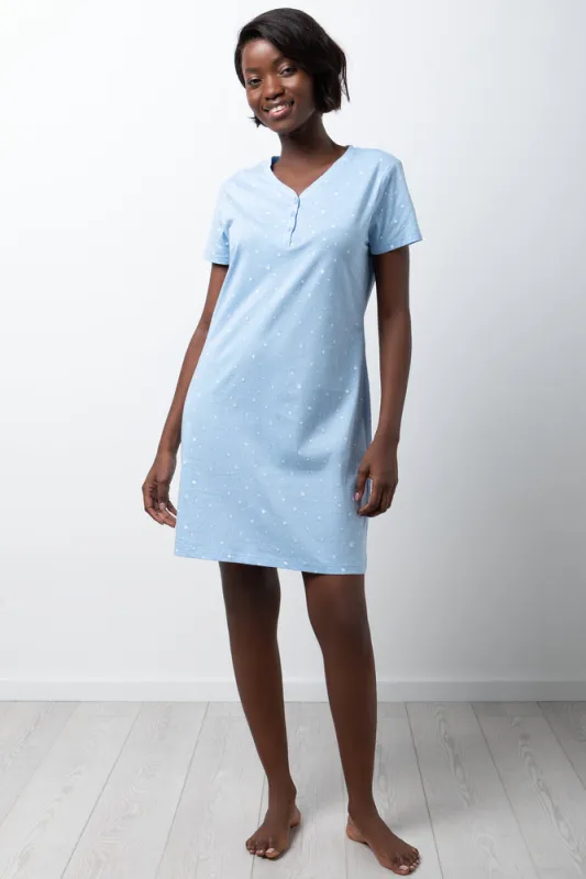 V-Neck Sleepshirt Blue sold by Ackermas