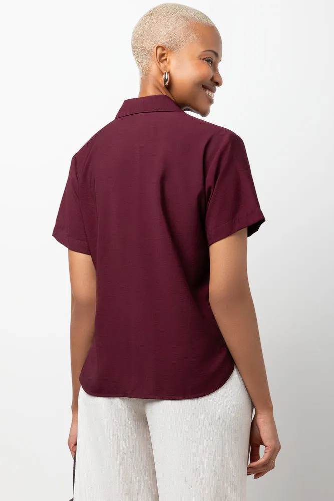 Short Sleeve Shirt Burgundy sold by Ackermas product image thumbnail 3