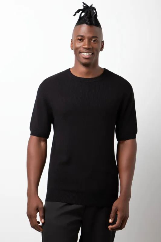 Knit Top Black made by Ackermas