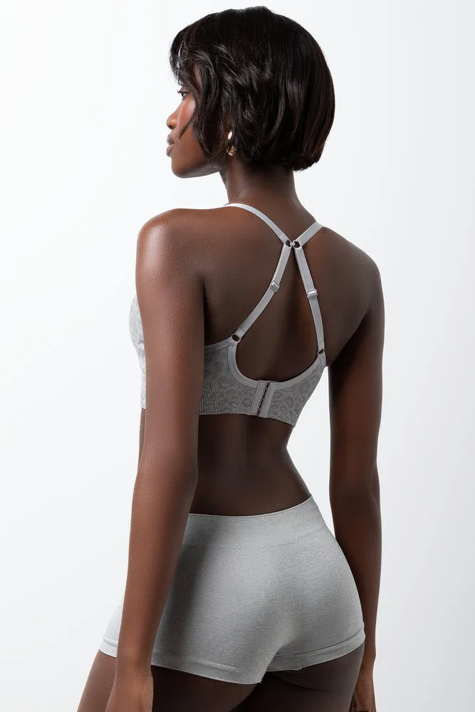 Animal Print Seamfree Bralette Grey sold by Ackermas product image thumbnail 3