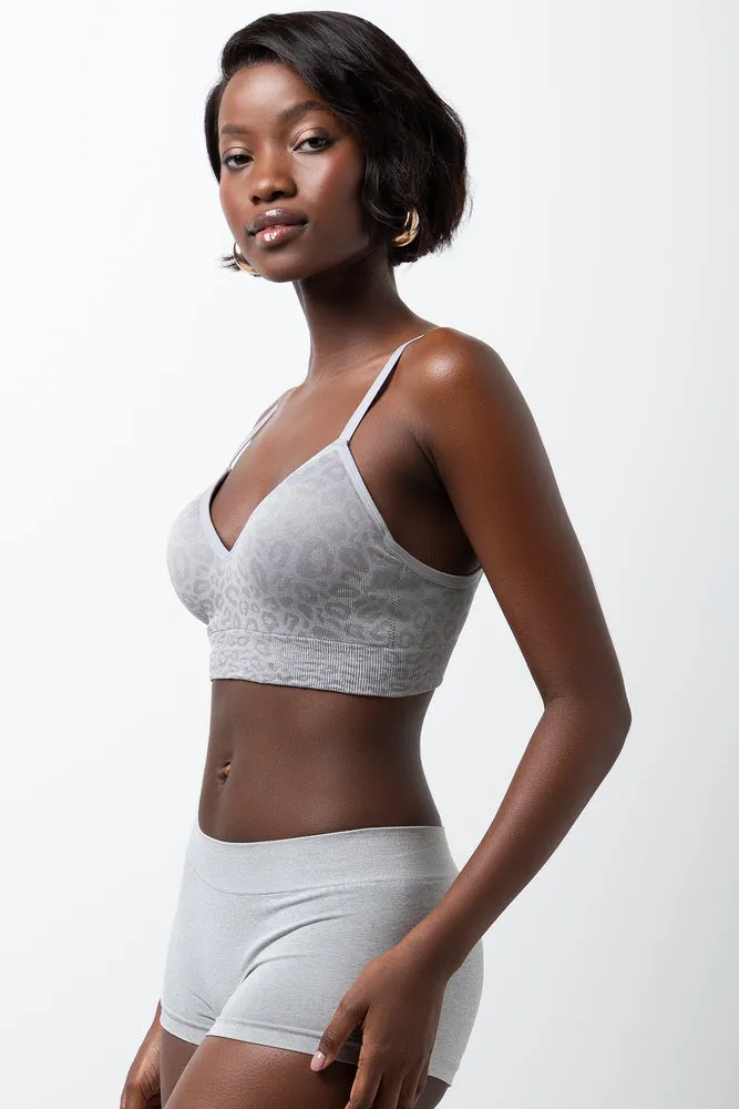 Animal Print Seamfree Bralette Grey sold by Ackermas product image thumbnail 2