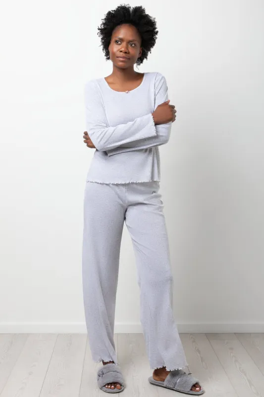 Pointelle Long Sleeve Pyjama Set Grey sold by Ackermas