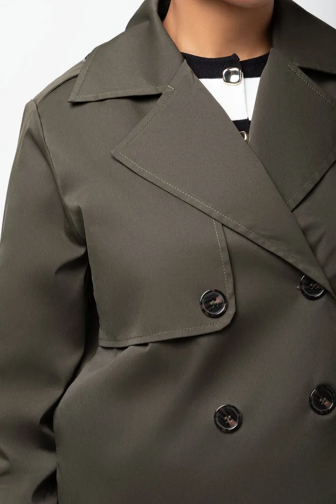 Cropped Trench Green sold by Ackermas product image thumbnail 4