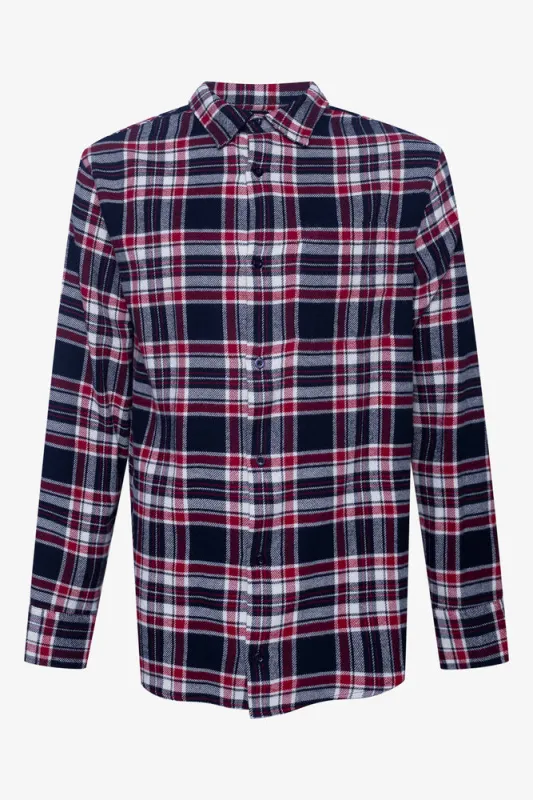 Flannel Shirt Navy made by Ackermas