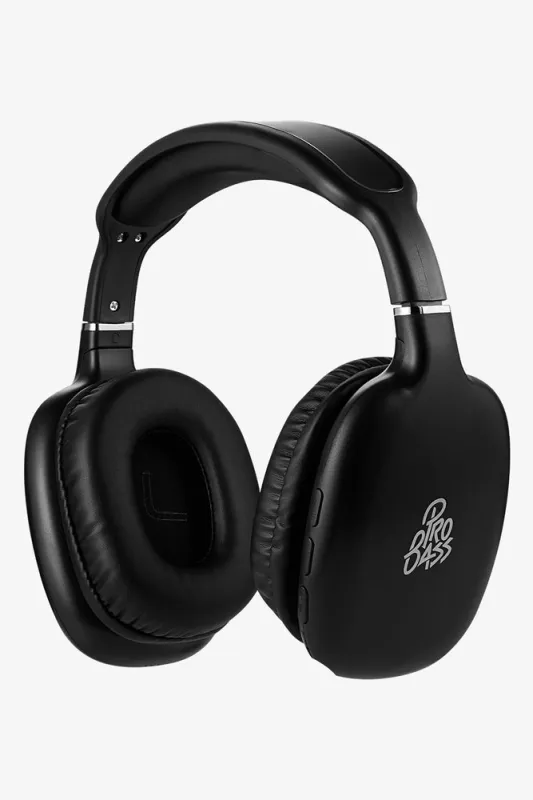 Pro Bass Retro Bluetooth Headphones Black made by Ackermas