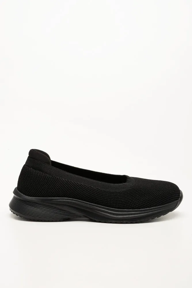Knit Pump Trainers Black sold by Ackermas product image thumbnail 2
