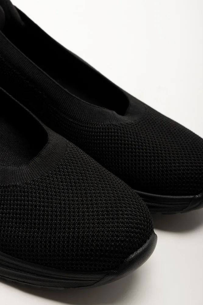 Knit Pump Trainers Black sold by Ackermas product image thumbnail 3