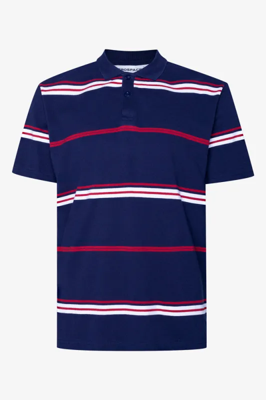 Stripe Short Sleeve Golfer Multicolour made by Ackermas