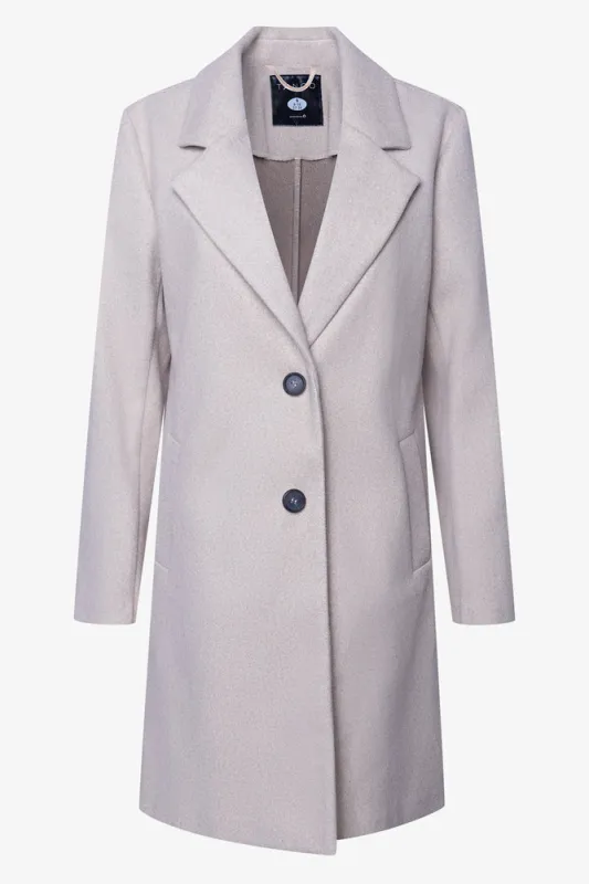 Melton Coat Oatmeal made by Ackermas