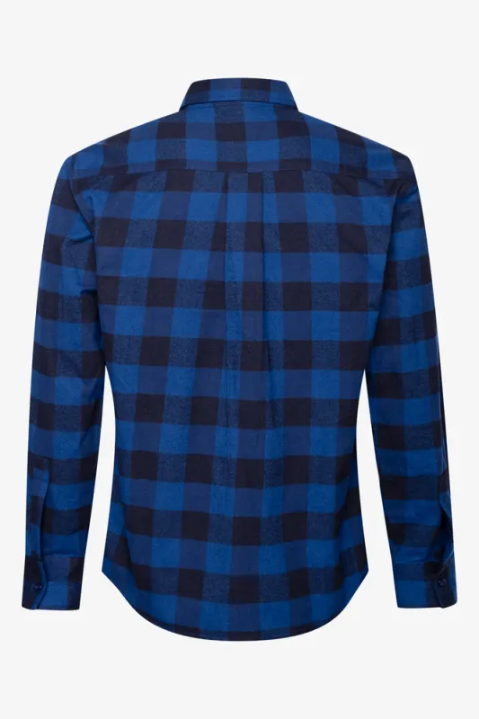 Check Flannel Shirt Blue made by Ackermas