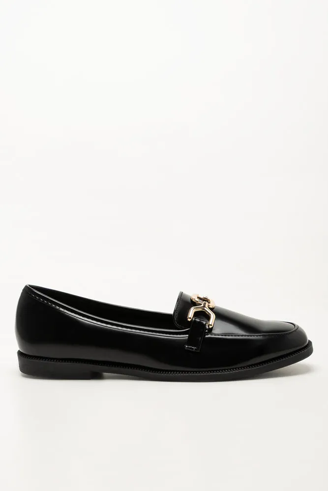 Gold Trim Loafers Black sold by Ackermas product image thumbnail 2