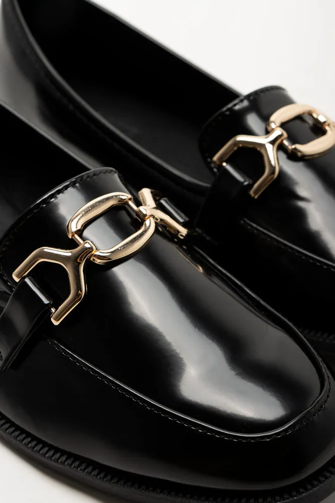 Gold Trim Loafers Black sold by Ackermas product image thumbnail 3