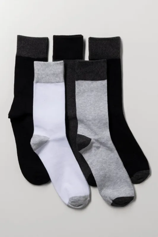 5 Pack Socks Black,Grey & White made by Ackermas