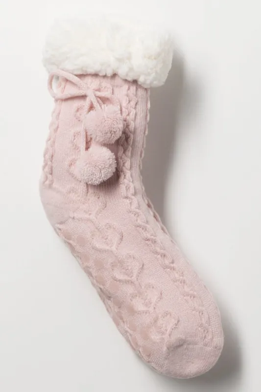 Slipper Socks Pink made by Ackermas