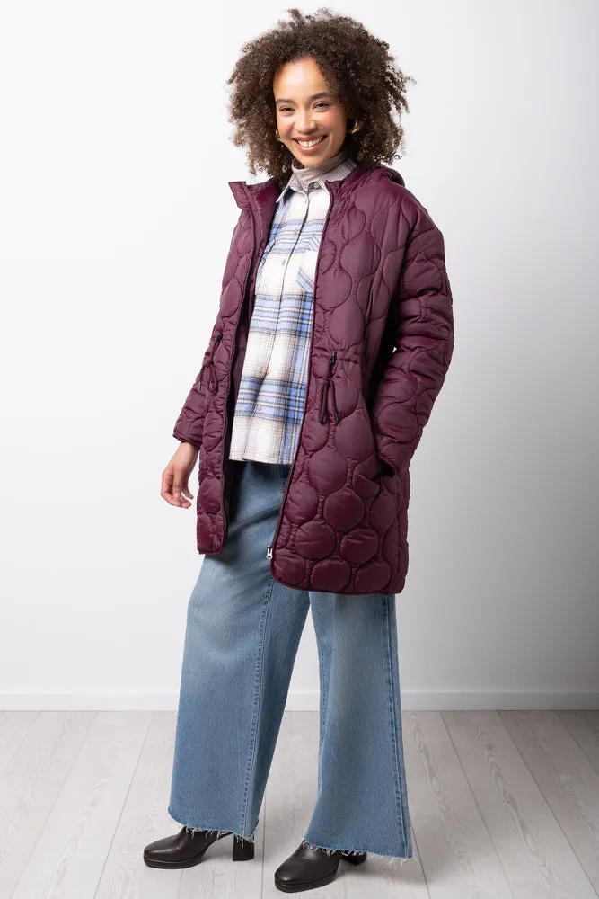 Longer Length Puffer Jacket Burgundy sold by Ackermas product image thumbnail 2