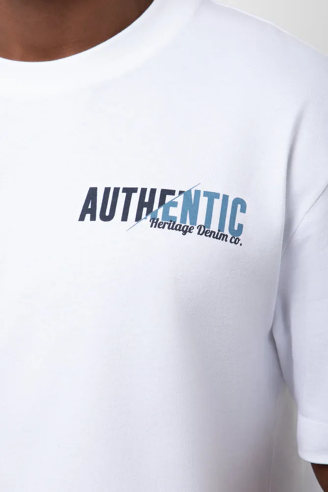 Short Sleeve Loose Fit T-Shirt White sold by Ackermas product image thumbnail 4
