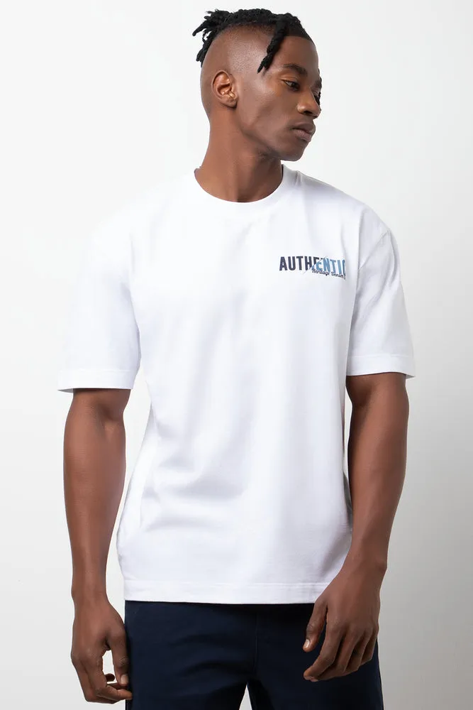 Short Sleeve Loose Fit T-Shirt White sold by Ackermas