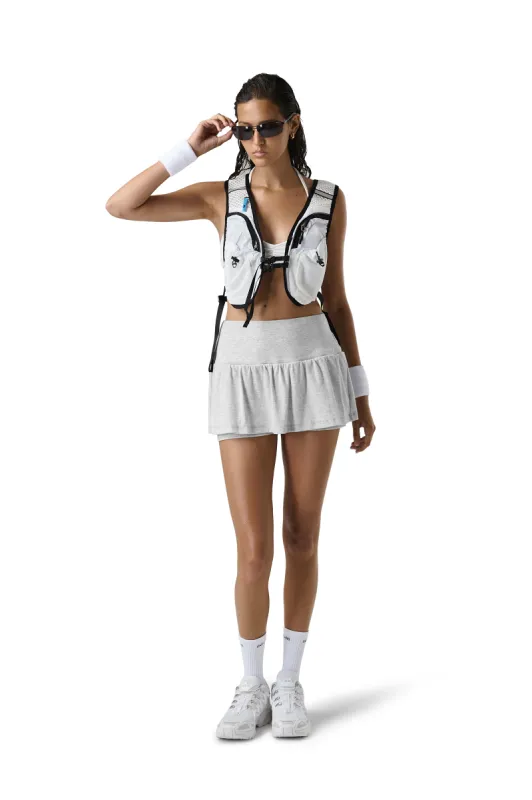 Sommar Mini Skirt in Heather Grey sold by Sisters and Seekers