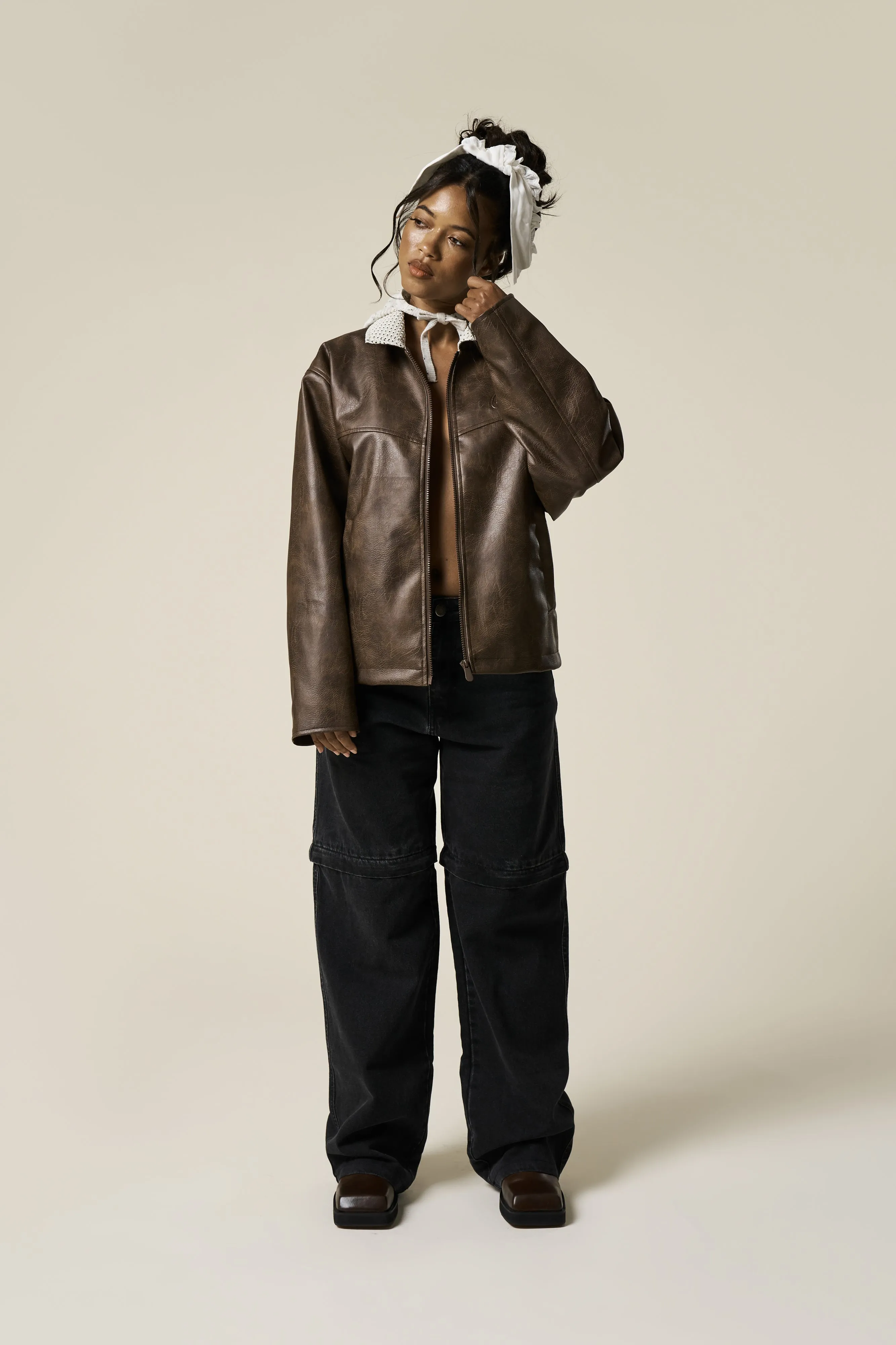 Conker Vegan Leather Jacket sold by Sisters and Seekers product image thumbnail 5