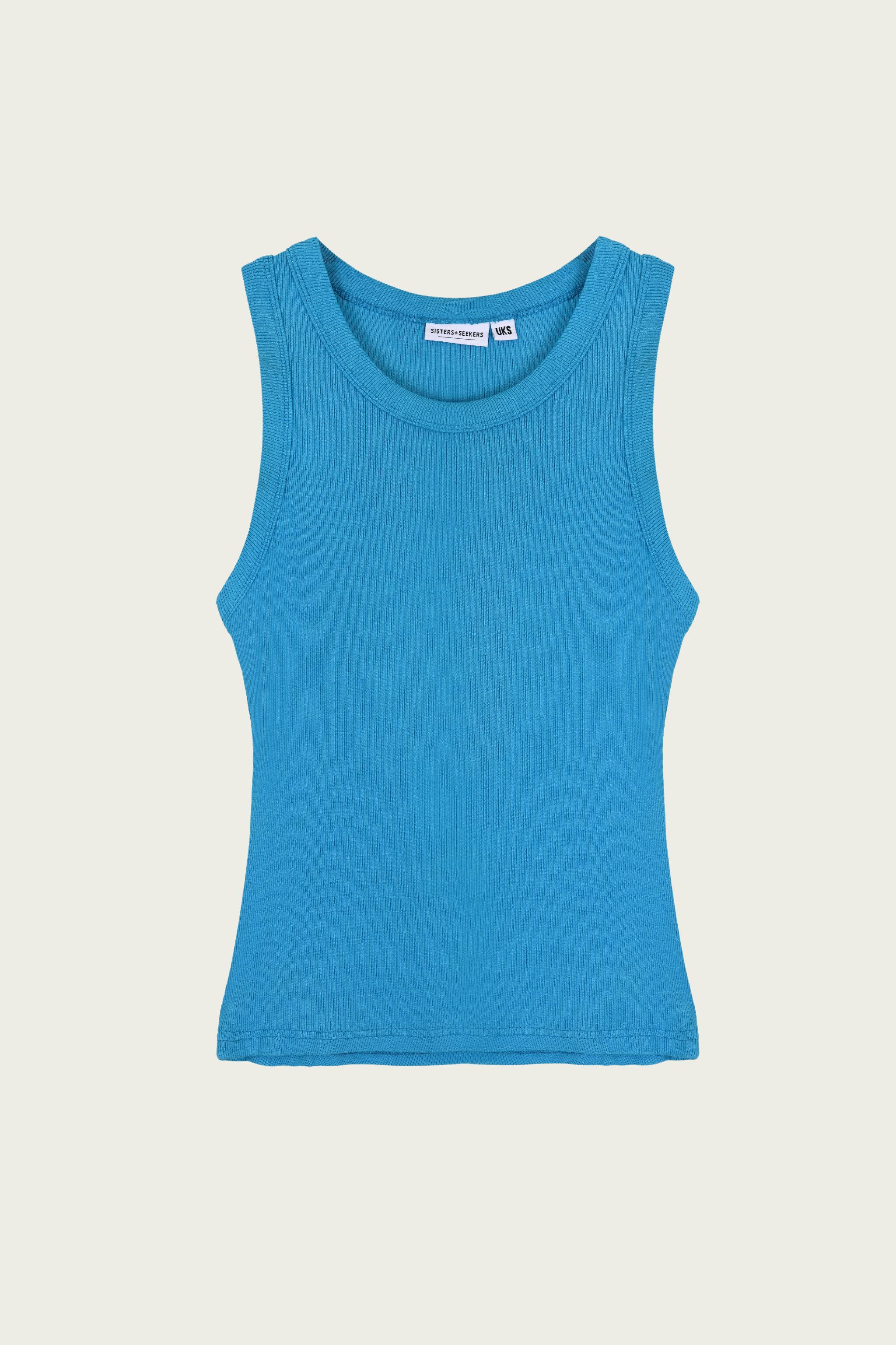 BEST Ribbed Vest in Cyan sold by Sisters and Seekers product image thumbnail 8