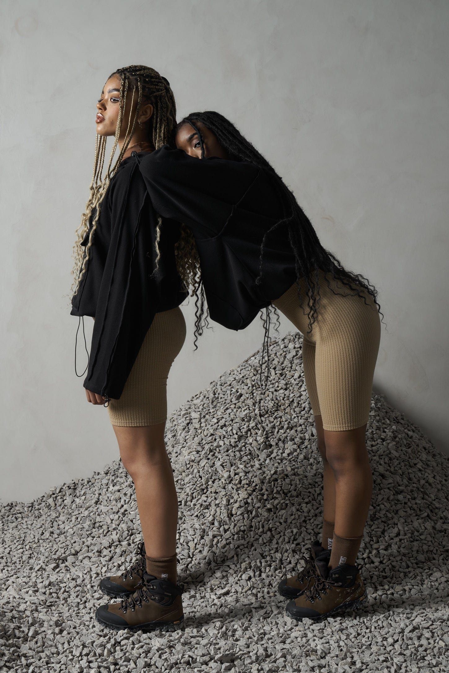 "TEXTURE" Bike Shorts in Cashew sold by Sisters and Seekers product image thumbnail 2