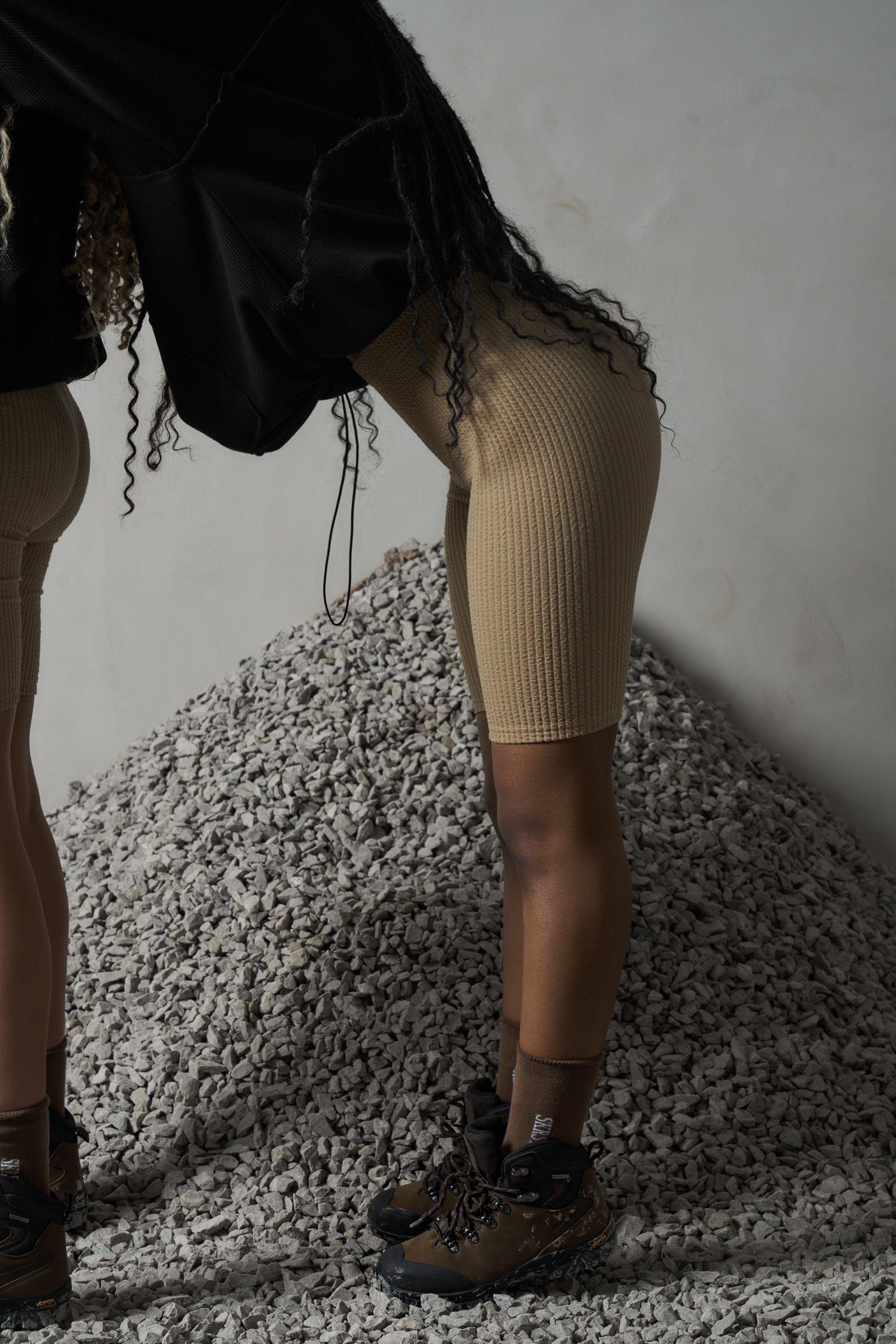 "TEXTURE" Bike Shorts in Cashew sold by Sisters and Seekers product image thumbnail 3