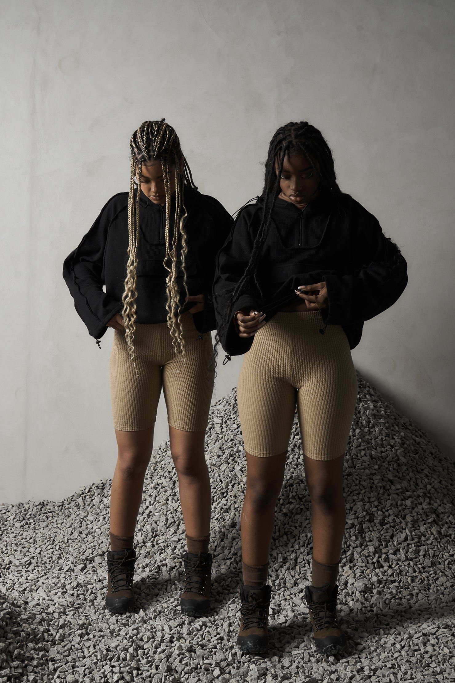 "TEXTURE" Bike Shorts in Cashew sold by Sisters and Seekers product image thumbnail 6