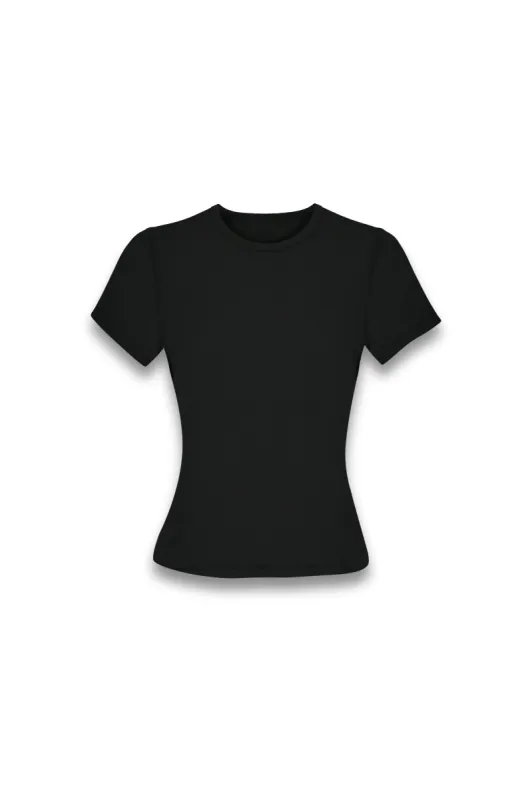 Series Stretch Tee in Carbon sold by Sisters and Seekers