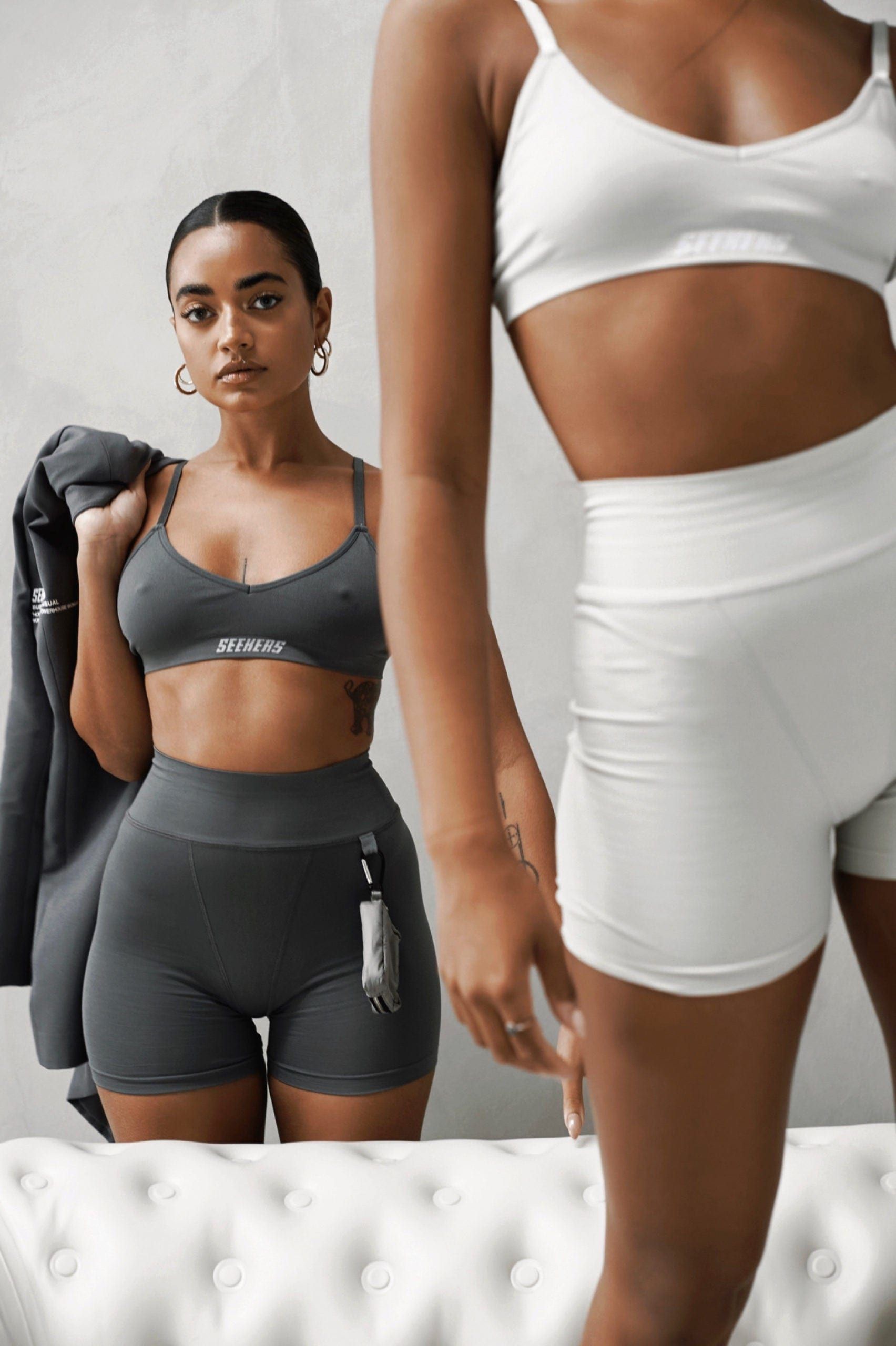 "AEROBIC" Shorts in Onyx sold by Sisters and Seekers product image thumbnail 2